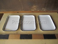 Enameled storage trays