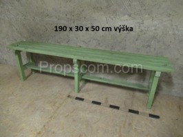 Wooden green bench