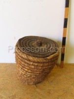 Wicker container with lid