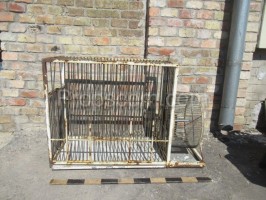 wire cage large with a wheel