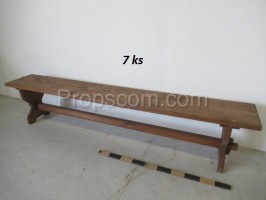 Brown long bench