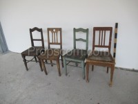 Wooden different chairs