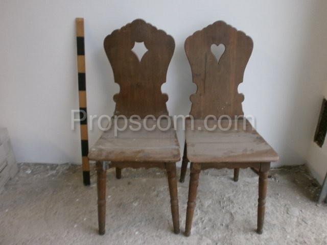 Wooden rustic chairs