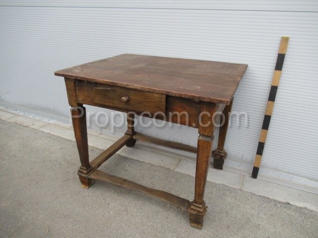 Wooden table with drawer