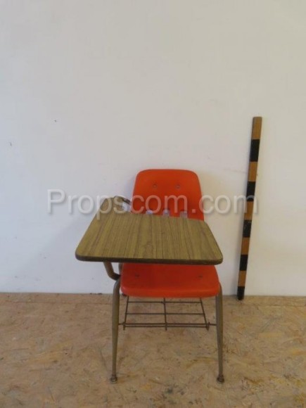 School desk orange