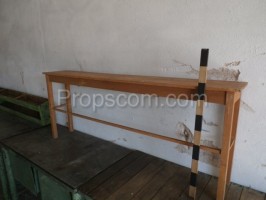 High wooden bench