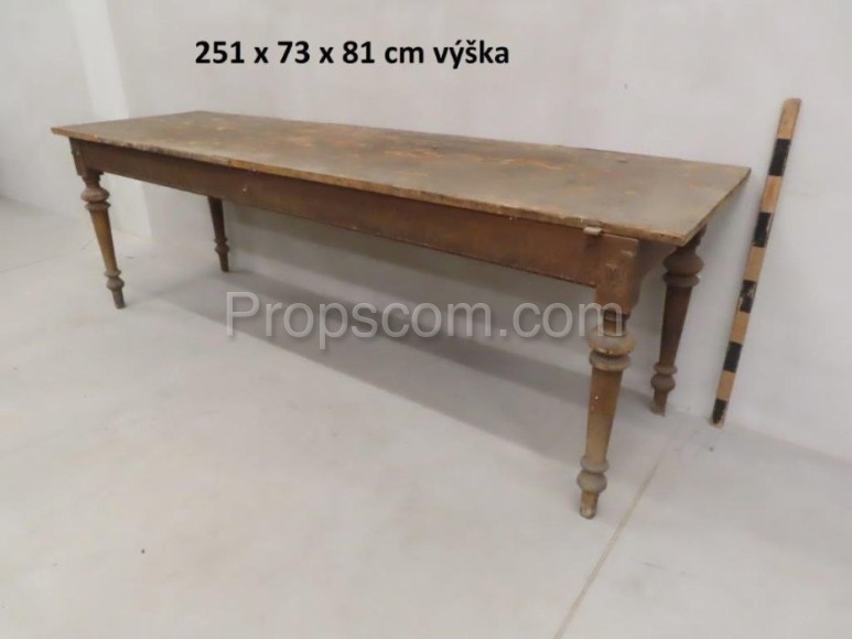 Long wooden table 