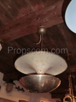 Chandelier metal milk glass