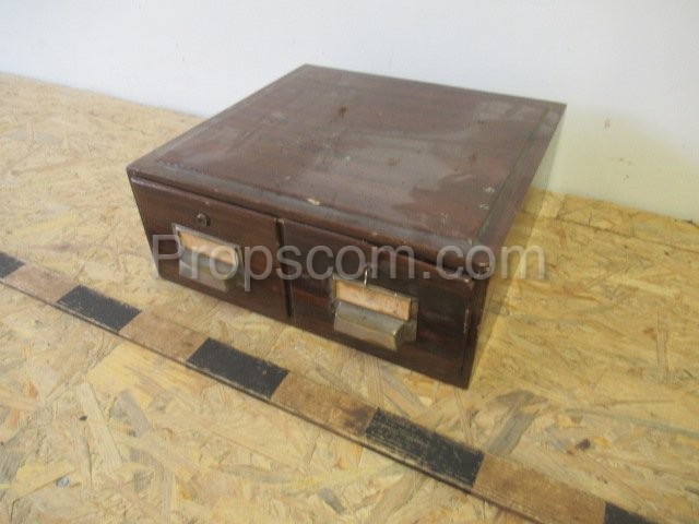 Wooden box with drawers