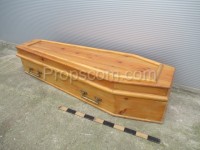 Massive wooden casket