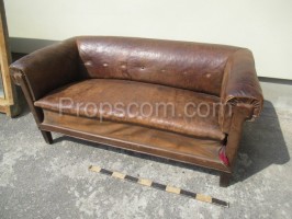 Leather sofa with armchairs