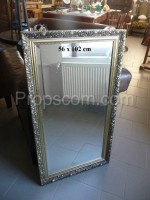 wall mirror in a silver frame