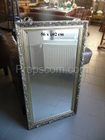 wall mirror in a silver frame