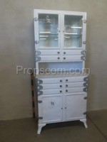 Glass cabinet with drawers