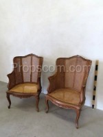 Woven armchairs