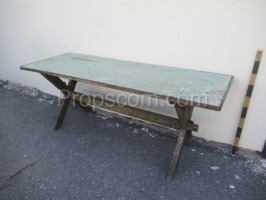 Wooden long table outdoor