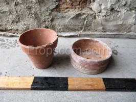 Terracotta flower pots