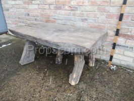 Natural table with bench