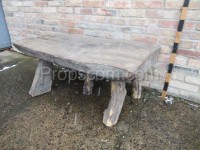 Natural table with bench