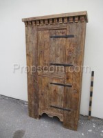 medieval wooden cabinet carved massive