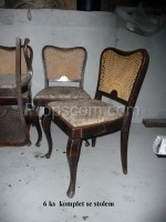 Table with antique chairs