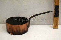 Copper saucepans set