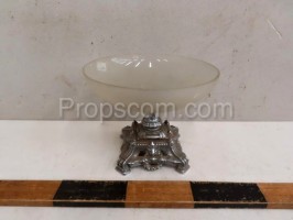 Footstool metal glass