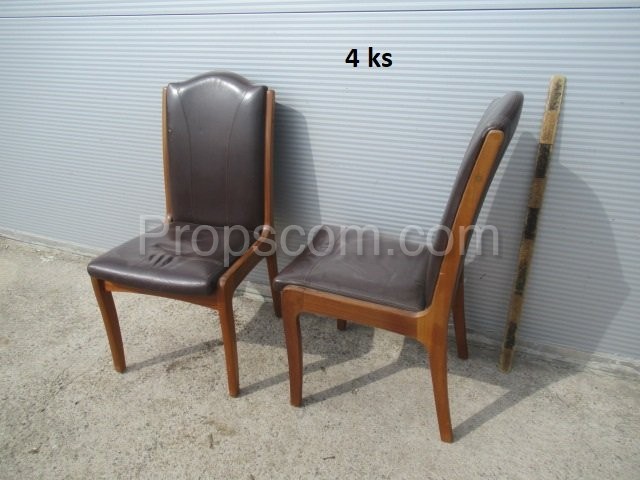 Brown leatherette chair