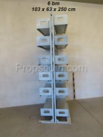 Spatial sheet metal shelf