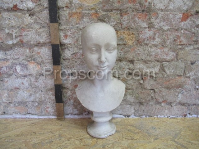 bust of a woman's bare head