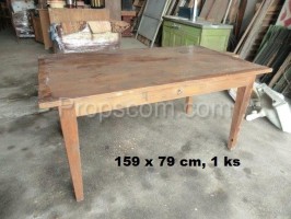 Wooden table with drawer