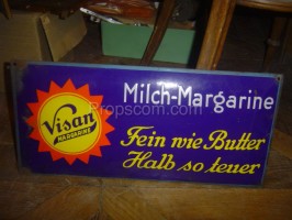 Deutsches Werbeschild Milch Margarine