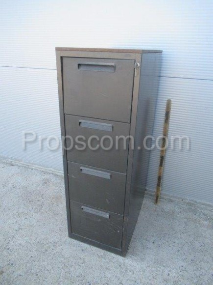 Gray file cabinet