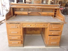 American desk with blind