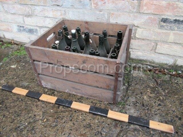 Old bottles in a crate