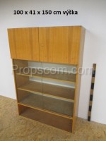 Partially glazed office cabinet