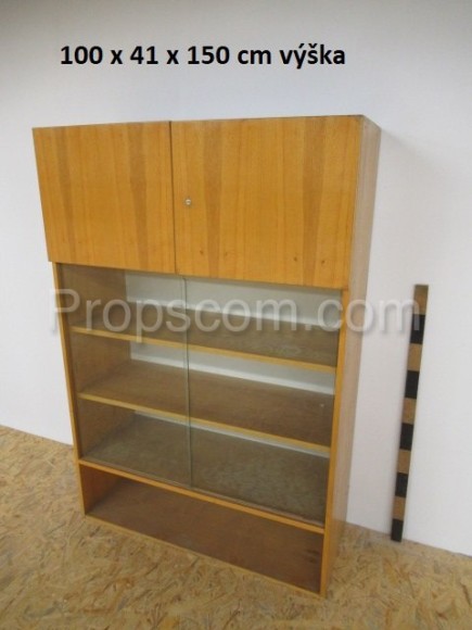 Partially glazed office cabinet