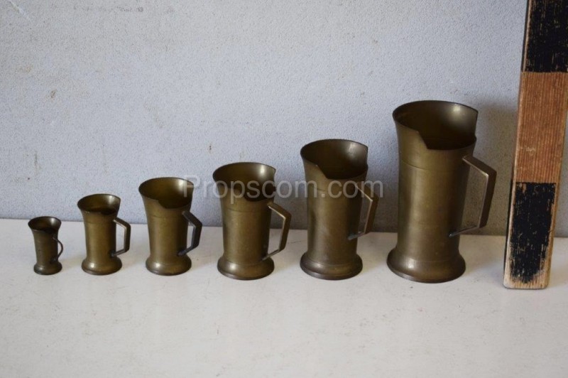 Brass measuring cups