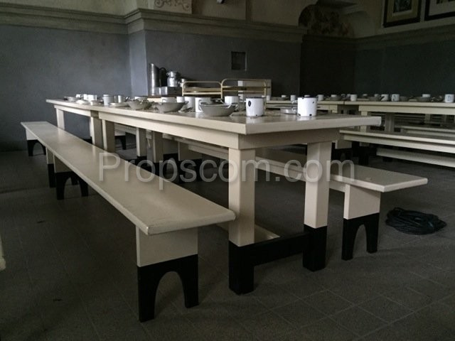Wooden white-black tables