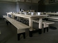 Wooden white-black tables