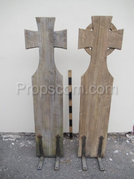 Wooden cemetery crosses