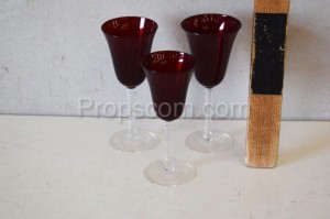 Glasses ruby glass