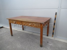 Wooden table with drawers