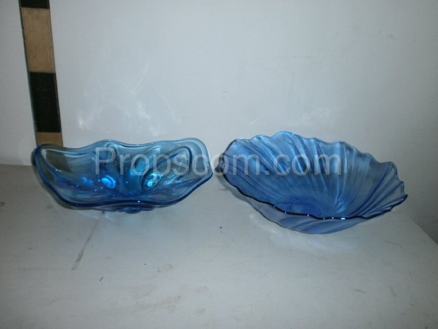 Glass blue bowls