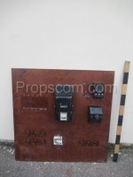 Electrical panel: electricity meter, circuit breakers