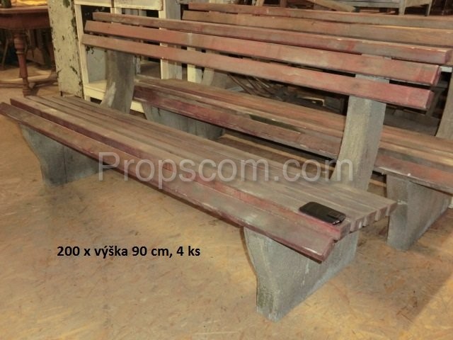 Benches wood concrete