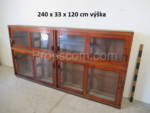 Wooden glass showcases