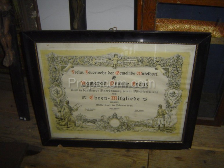 Diploma of honorary membership