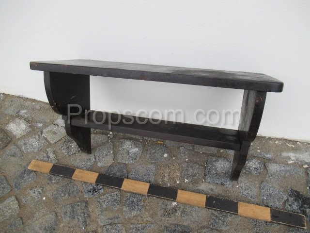 Black wooden shelf