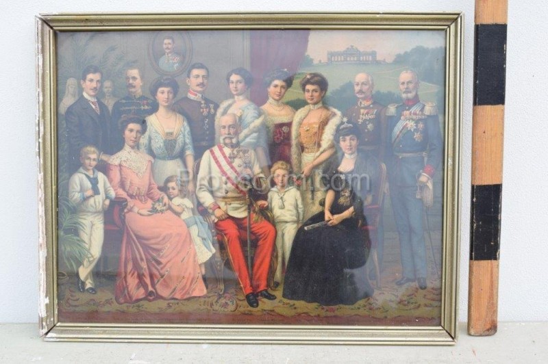 Foto von František Josef mit seiner Familie
